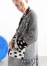 Long gilet "Zoe" en laine (noir nature XXL)