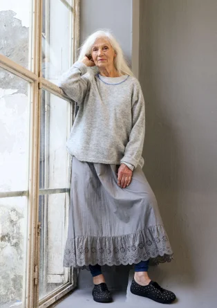 Sweater in an alpaca blend - heron