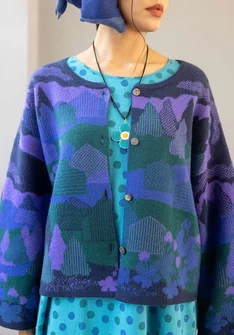 “Alaska” recycled wool cardigan - dark indigo