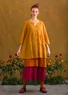 Bluse «Pimpinella» i økologisk bomull (sennep XL)