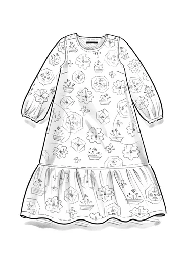 Webkleid „Poesi“ aus Bio-Baumwolle - schwarz