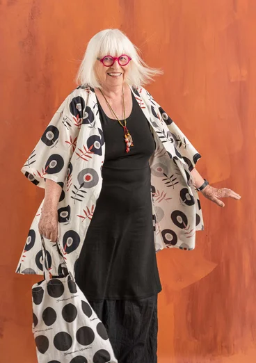 Kimono "Julie" i ekologisk bomull - oblekt