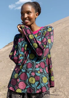 Shirt „Pink Moon“ aus Lyocell/Elasthan - schwarz