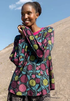 Shirt „Pink Moon“ aus Lyocell/Elasthan - schwarz