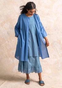 Robe "Serafina" en tissu de coton biologique - bleu lin