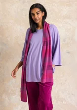 Rippstrickschal „Sylvi“ aus Bio-Baumwolle/Wolle - weidenröschen