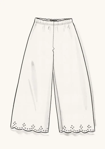 Trikåbyxa i ekologisk bomull - svart