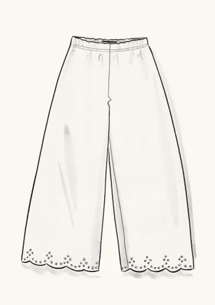 Trikåbyxa i ekologisk bomull - svart