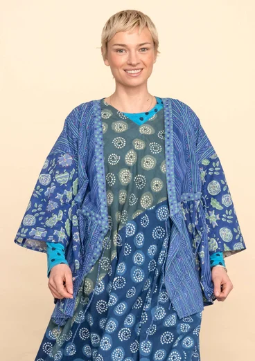 Wickelbluse „Roza“ aus Bio-Baumwollgewebe - lupine