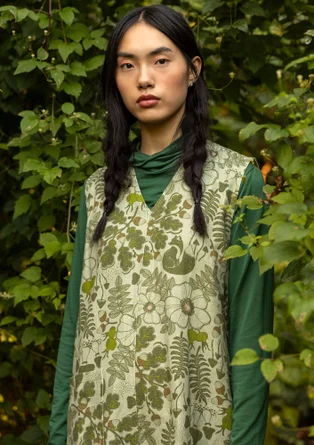 Robe "Wildwood" en tissu de coton biologique/lin - thuya