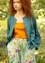 Bluse «Garden» i økologisk bomull (opalgrønn size(culture.Name/sizeKey))