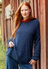 Fluffy, alpaca-blend sweater - ink blue/melange