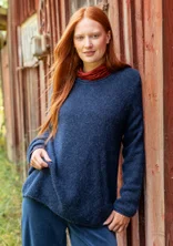 Fluffy, alpaca-blend sweater - ink blue/melange