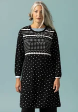 “Elsie” tunic in an organic/recycled cotton knit fabric - svart