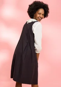 “Agatha” sleeveless striped organic cotton dress - mullberry