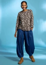 Harem trousers in woven organic cotton - indigo blue