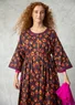 Robe "Andes" en coton biologique tissé (mûrier noir S)