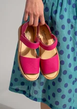 Leather sandals - hibiscus