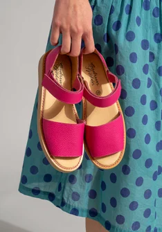 Leather sandals - hibiscus