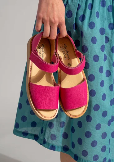 Leather sandals - hibiscus