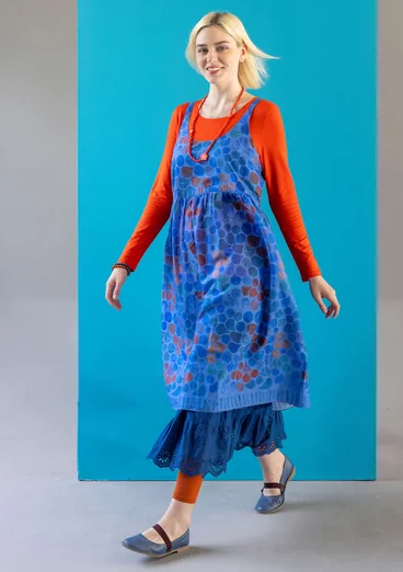 Webkleid „Antoinette“ aus Bio-Baumwolle - saphirblau