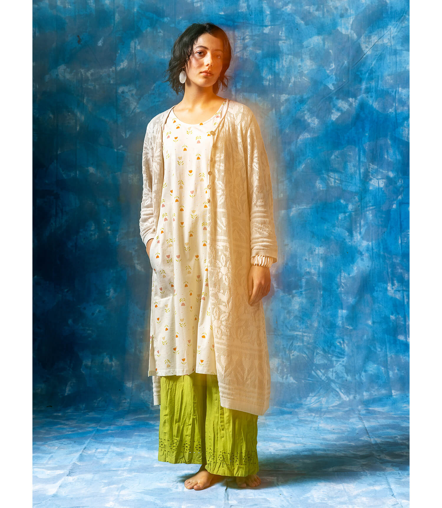 “Zahra” jersey dress in organic cotton