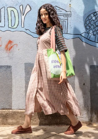 Veske «Nina» i økologisk bomull - ertegrønn