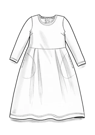 Gemustertes oder einfarbiges Jerseykleid „Frida“ aus Bio-Baumwolle - puderlila
