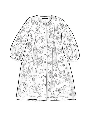 Kjole «Kaprifol» i økologisk bomull - rosentr