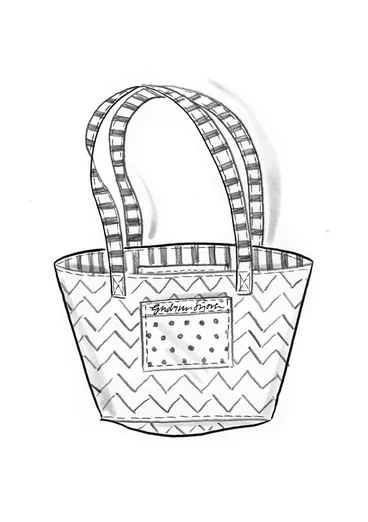 “Travel” organic cotton bag - pink begonia