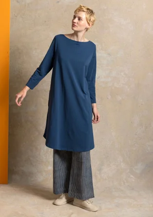 Jerseykleid „Theia“ aus Bio-Baumwolle/Elasthan - pazifikblau