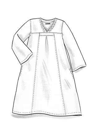 Kleid aus Leinengewebe - dunkelolive