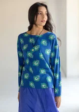 Top "Calla" en coton biologique/modal - bleu porcelaine