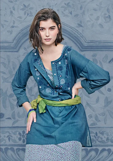 "Mirror" woven organic cotton tunic -