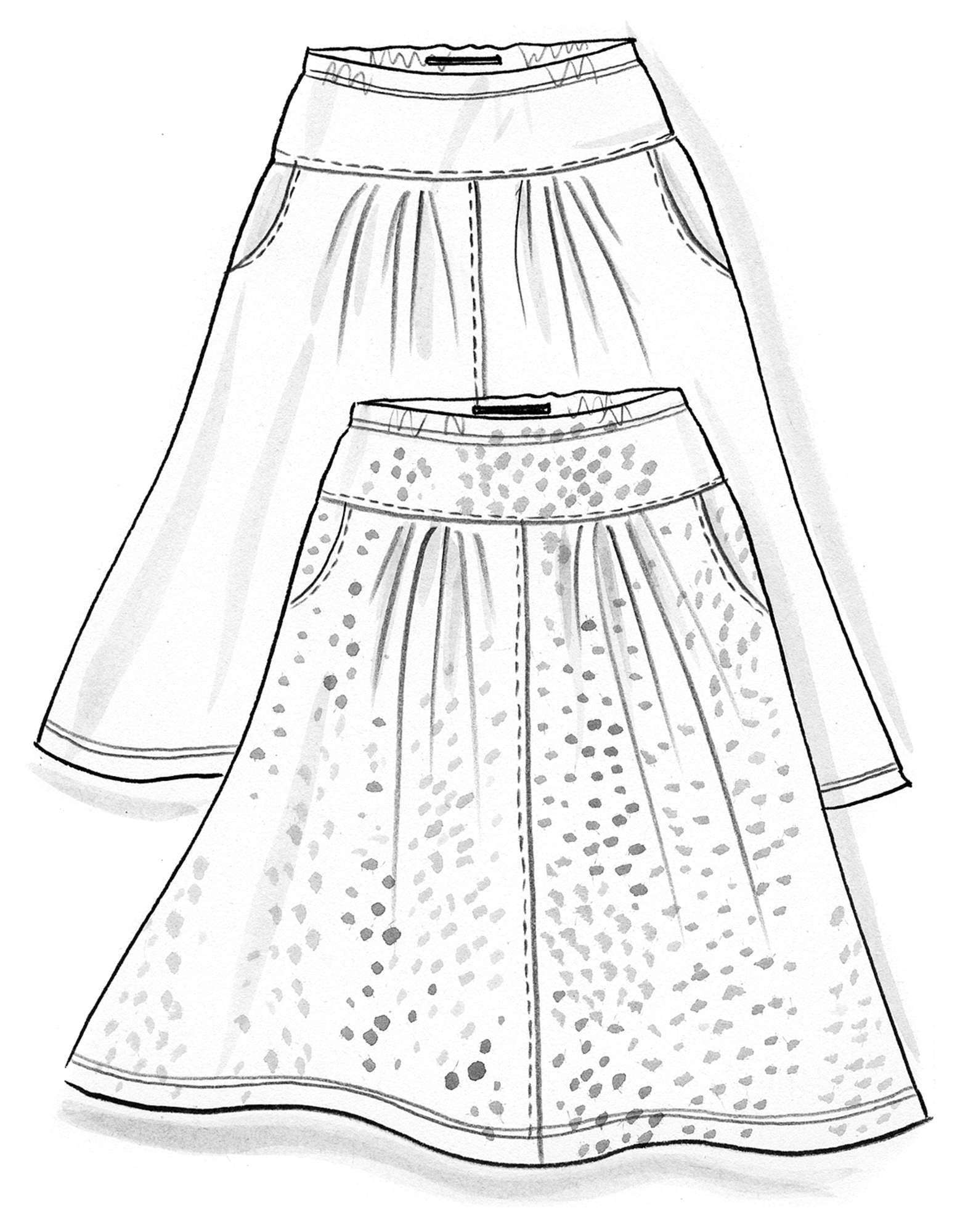 “Dripp” modal jersey skirt