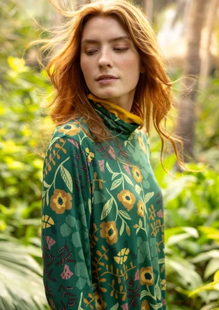 “Harriet” jersey tunic in lyocell/spandex - light bottle green