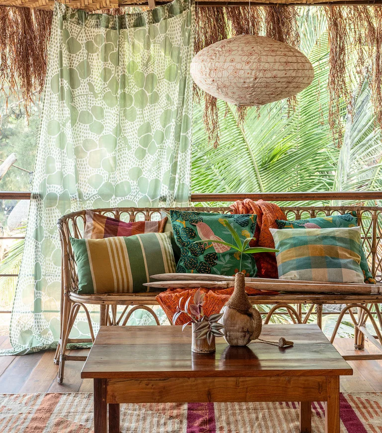 “Galapagos” curtain in organic cotton