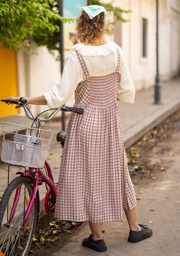 “Juliette” woven viscose sleeveless dress - light peach