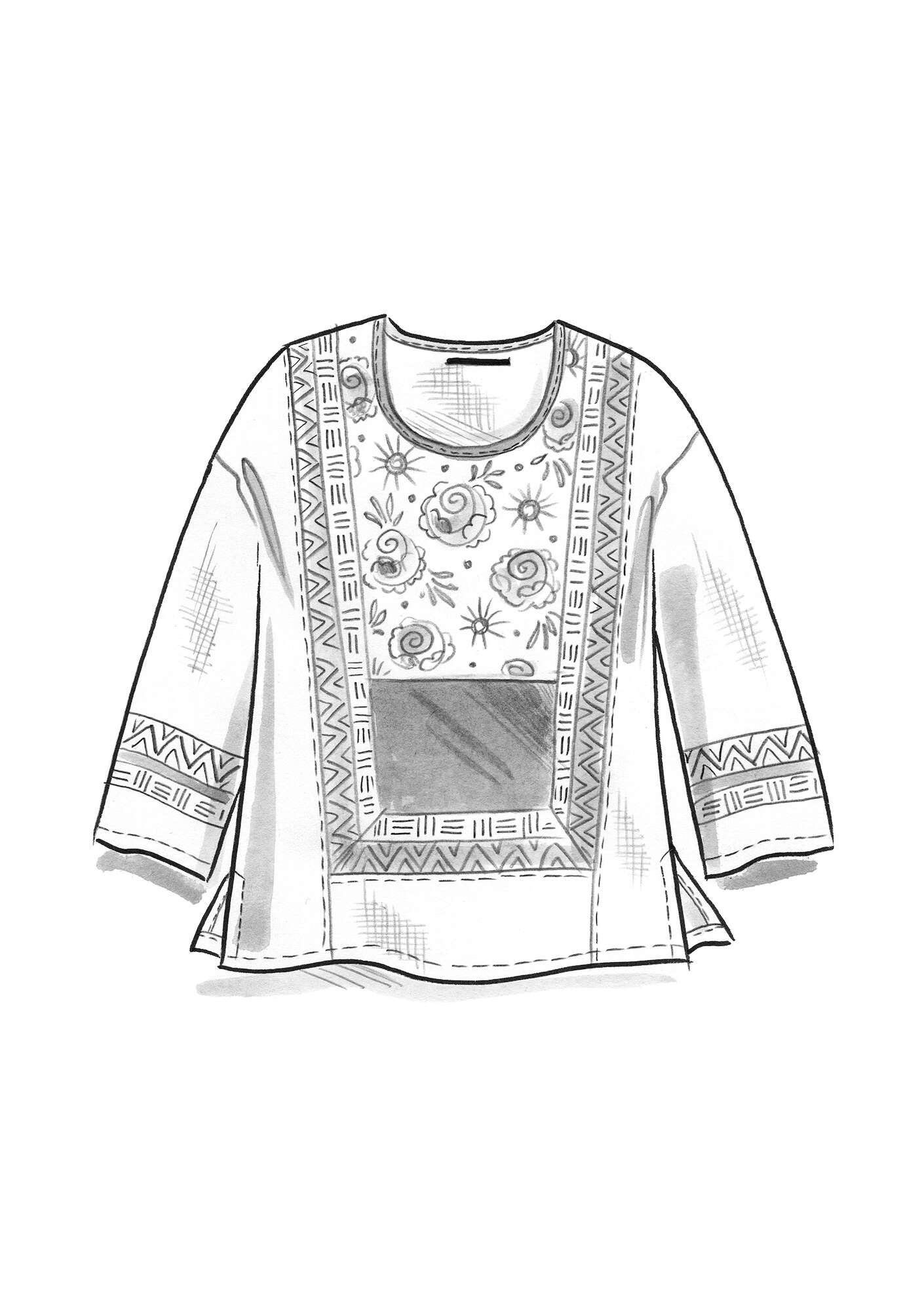“Frida” linen blouse allium
