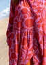 Robe tissé "Moonlight" en viscose/lin (rouge vif S)