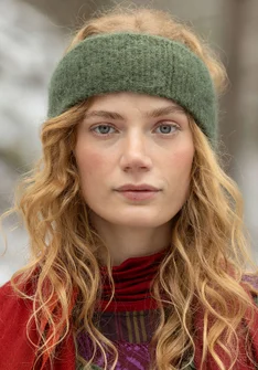 Headband in an alpaca blend - pine/melange