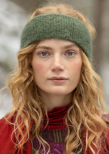 Headband in an alpaca blend - pine/melange