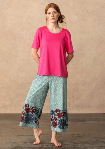 Solid-colour top in organic cotton/modal - flox