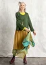Cardigan in felted organic wool (forest green/melange XL)