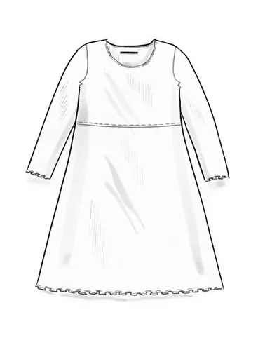 Tricot jurk van biologisch katoen - oblekt
