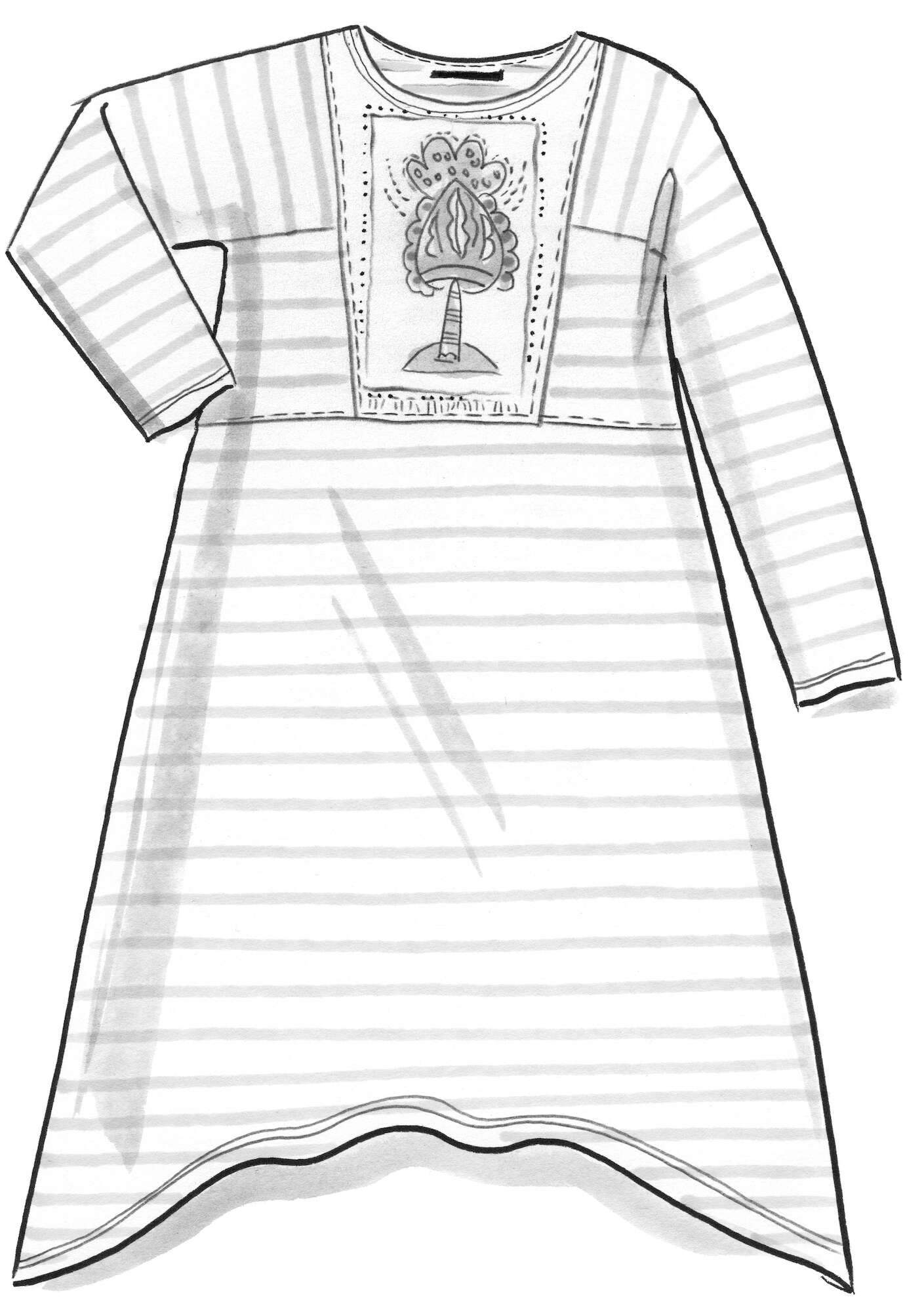 Tricot jurk  Artemis  van biologisch katoen/modal