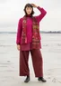 Pantalon "Aurora" en jersey de coton biologique/modal/élasthanne (aubergine foncé M)