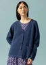 Recycled cotton cardigan (indigo M)