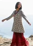 “Agda” patterned tunic in organic cotton/modal (heron L)