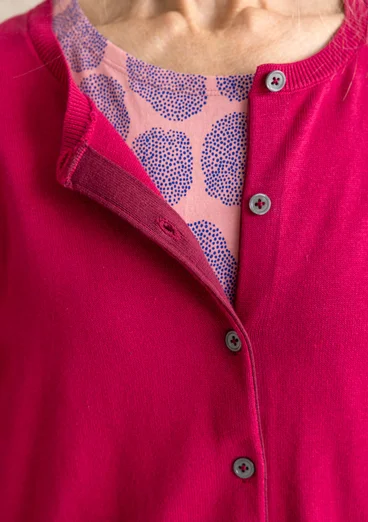 “Esme” organic/recycled cotton cardigan - cyklamen